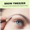 ASAKKURA 4pcs Mini Stainless Steel Eyebrow Tweezers Set Beauty Tool for Eyebrow Hair Removal Lightweight and Portable Unisex Grooming Essentials view 2