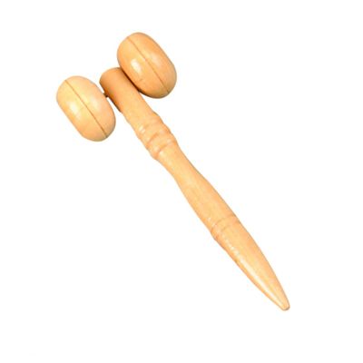 COLLBATH Manual Rolling Beauty Assistant Wooden Facial Massager Gua Tool for Back Shoulder Neck Leg