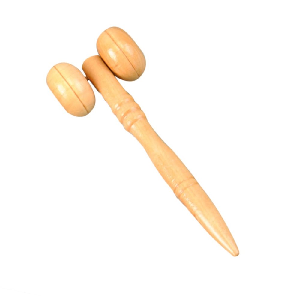 COLLBATH Manual Rolling Beauty Assistant Wooden Facial Massager Gua Tool for Back Shoulder Neck Leg