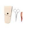 CANIGHT Men Hair Comb Brow Scissors Stainless Steel Beard Grooming Kit Face Trimmer Storage Bag view 1