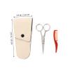 CANIGHT Men Hair Comb Brow Scissors Stainless Steel Beard Grooming Kit Face Trimmer Storage Bag view 2
