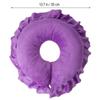 U Shaped Face Massage Pillow with Hole Design Purple Polyester view 2