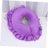 U Shaped Face Massage Pillow with Hole Design Purple Polyester view 4