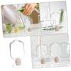 Cabilock Glass Cloche Jar Lids Vintage Style Jar for Match Potion Storage Display view 4