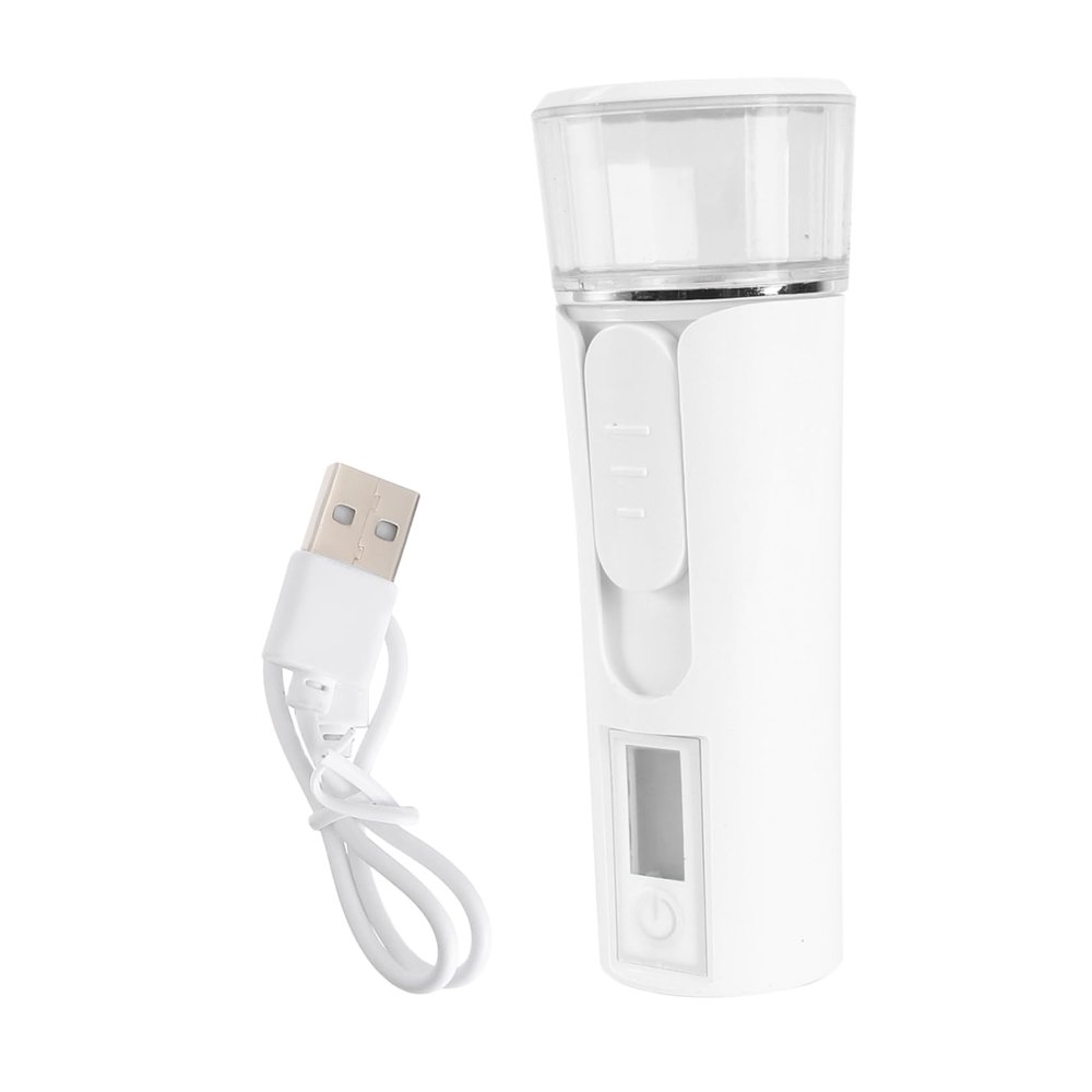VINTORKY 1pc Nano Hydrating Mister Mini Handheld Humidifier for Deep Skin Moisture Portable Facial Atomizer for Travel Office Home Material Capacity White