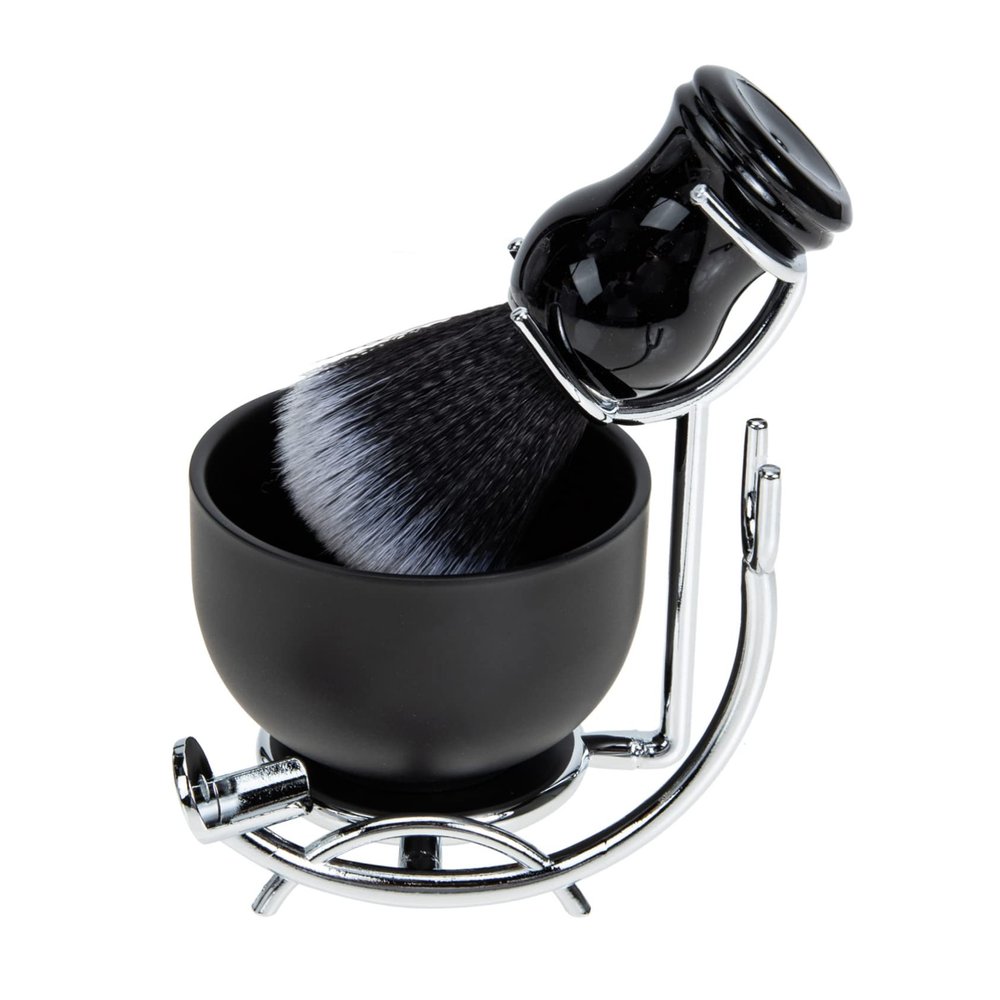 SKISUNO Shaving Kit for Men Includes Shaving Brush Mustache Brush and Foam Stand Professional Beard Grooming Tools