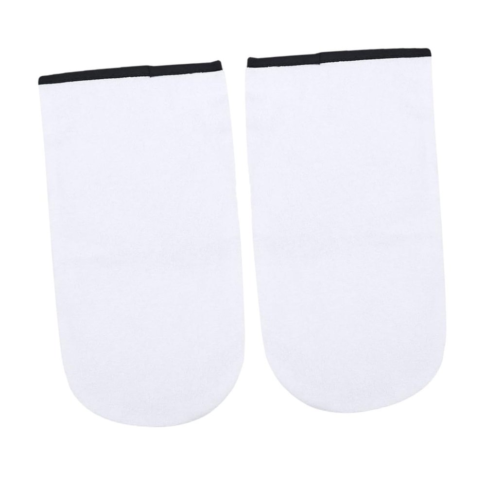 Gogogmee 2pairs Paraffin Wax Gloves for Hand Treatment Insulated Mitts for Moisturizing Heat Therapy Spa Gloves Soft Blend White