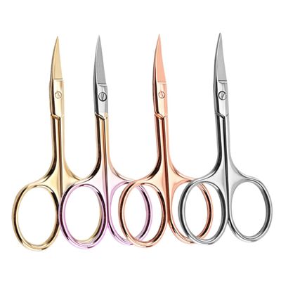 Healeved 8pcs Colorful Stainless Steel Beard Scissors for Men Precision Trimming Shears for Beard Hair and Nose Barber Tools for Home Grooming Random Color