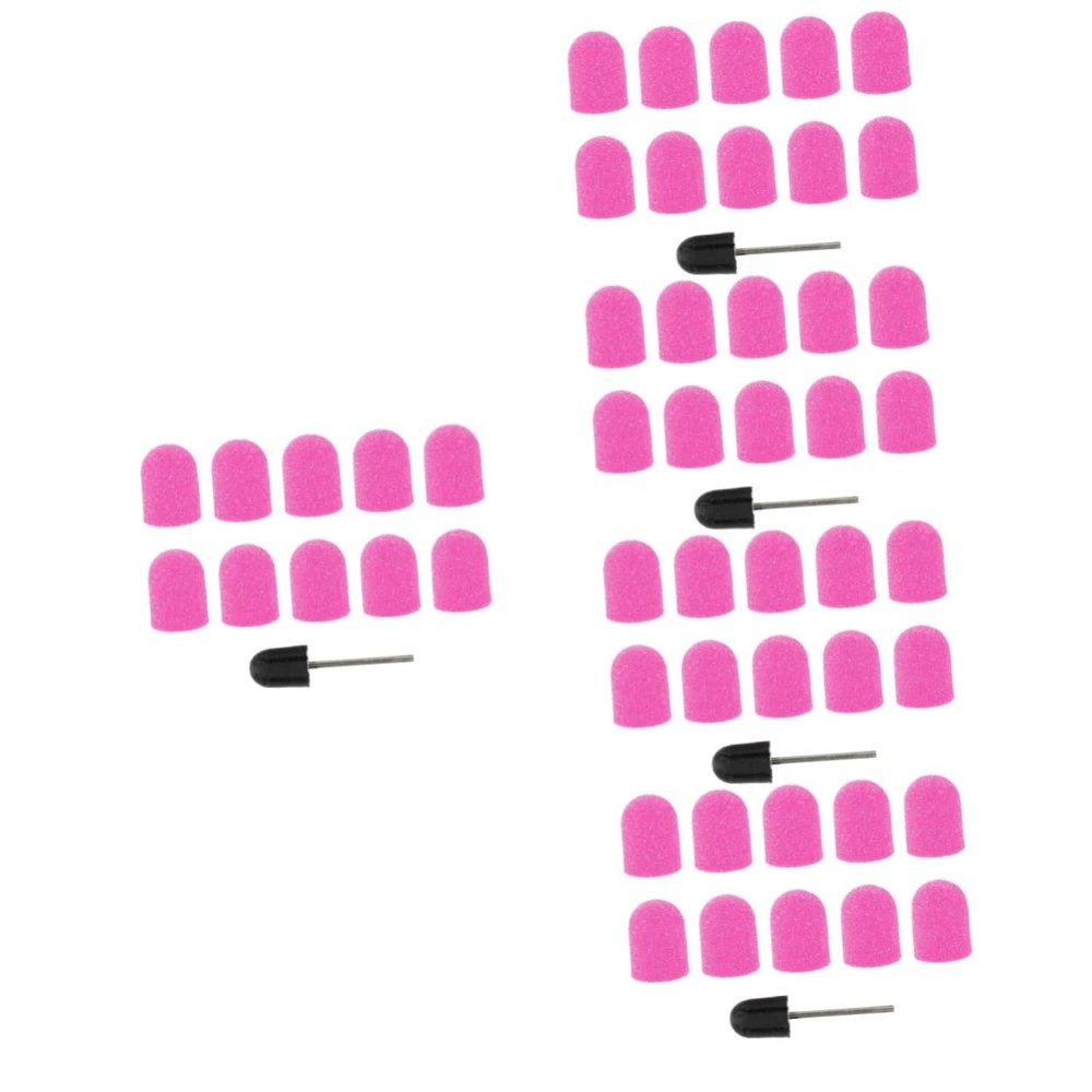 Outanaya 50pcs Nail Sanding Caps Set Grinding Head for Nail Art Polish Tool for Electric File Machines for Dead Skin and Callus Removal