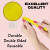 12pc ALAZCO Yellow Professional Nail File 240/240 Grit Double Sided Manicure Emery Foam Board Salon Pro DIY Washable Reuseable Natural Nails Acrylic Gel Press-On Travel TSA Friendly view 2