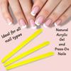 12pc ALAZCO Yellow Professional Nail File 240/240 Grit Double Sided Manicure Emery Foam Board Salon Pro DIY Washable Reuseable Natural Nails Acrylic Gel Press-On Travel TSA Friendly view 3