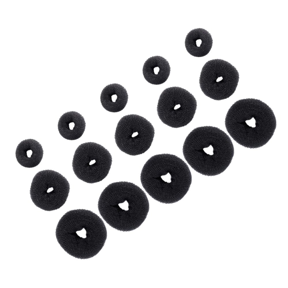 AUTSUPPL 15pcs Diy Hair Styles Tool Hair Styling Accessories Donut Bun Maker for