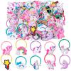 100PCS Unicorn Hair Ties for Women Girls, Elastic Hair Ties Ponytail Holder Cute Hair Accessories (100pcs, Unicorn) view 1