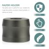 BELLIFFY Razor Stand for Men Durable Aluminum Alloy Shaving Organizer Space-saving Holder for Safety Razors Non-slip Base for Tidy Bathroom Storage view 3