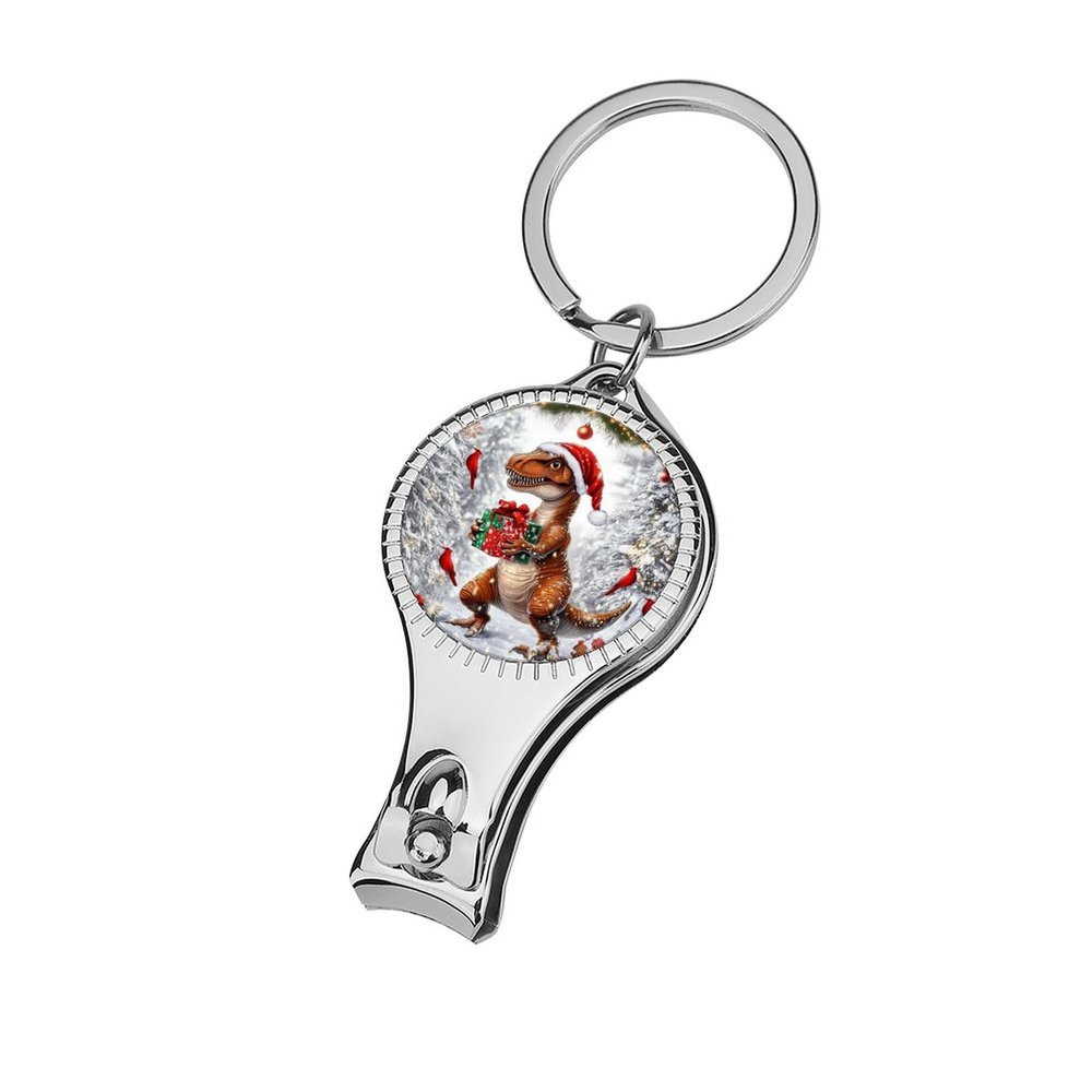 Dinosaur Holding Christmas Presents Nail Clippers Toenail Clipper Cutters Christmas Trees and Red Birds Professional Nail Trimmer Nail Cuticle Cutter for Women Men
