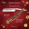 Naked Armor Lac Straight Razor - Shave Ready Japanese Steel Straight Razors for Men with Sandalwood Scale, Case Included, Close Shave view 2