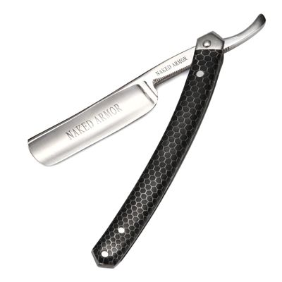 Naked Armor Elyan Straight Razor - Shave Ready Japanese Steel Straight Razors for Men with Resin Scale, Case Included, Close Shave