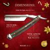 Naked Armor Safir Straight Razor - Shave Ready Japanese Stainless Steel Straight Razors for Men with Sandalwood Scale, Case Included, Close Shave view 2