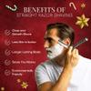 Naked Armor Safir Straight Razor - Shave Ready Japanese Stainless Steel Straight Razors for Men with Sandalwood Scale, Case Included, Close Shave view 3