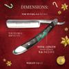 Naked Armor Mador Straight Razor - Shave Ready Japanese Steel Straight Razors for Men with Ebony Wood Scale, Case Included, Close Shave view 2