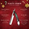 Naked Armor Mador Straight Razor - Shave Ready Japanese Steel Straight Razors for Men with Ebony Wood Scale, Case Included, Close Shave view 4