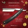 Naked Armor Dodinel Straight Razor - Shave Ready Japanese Stainless Steel Straight Razors for Men with Ebony Wood Scale, Case Included, Close Shave view 2
