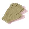 SOESFOUFU 2pairs Exfoliating Bath Gloves of Five-finger Body Wash Scrubbers for Deep Cleansing and Back Massage for Men Women and Students Pink and Green view 1
