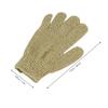 SOESFOUFU 2pairs Exfoliating Bath Gloves of Five-finger Body Wash Scrubbers for Deep Cleansing and Back Massage for Men Women and Students Pink and Green view 4