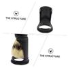 AUTSUPPL 4pcs Shaving Brush Stand Holder for Men Compact Design for Home Salon Use Keeps Brushes Dry Clean Elegant Storage Black view 2