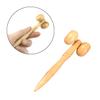 COOLHIYA Wooden Mini Massager for Relief Manual Rolling Massage Tool for Men Women Natural Wood Facial Roller for Soothing Stiffness and Stress Relief view 3