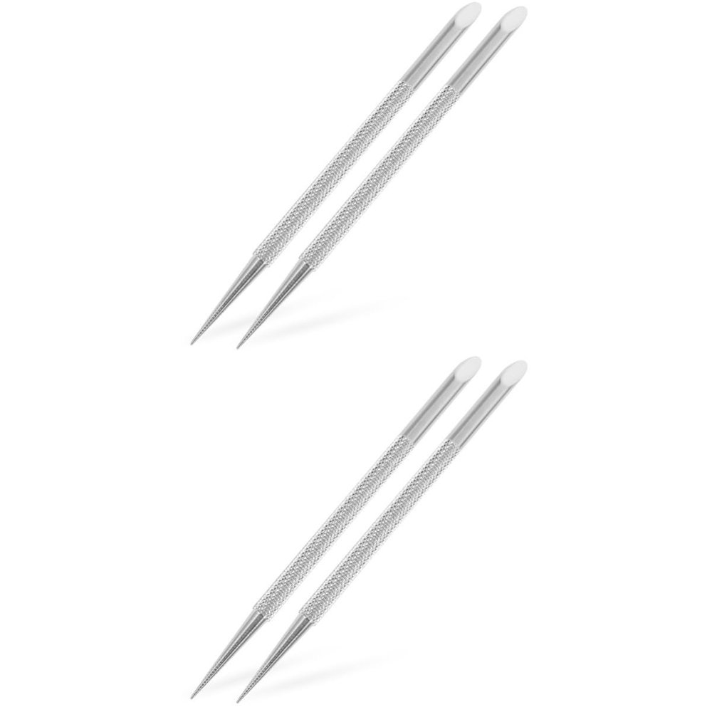 Outanaya 4pcs Stainless Steel Cuticle Pusher Tool for Nail Care Hand Foot Nail Art Tools