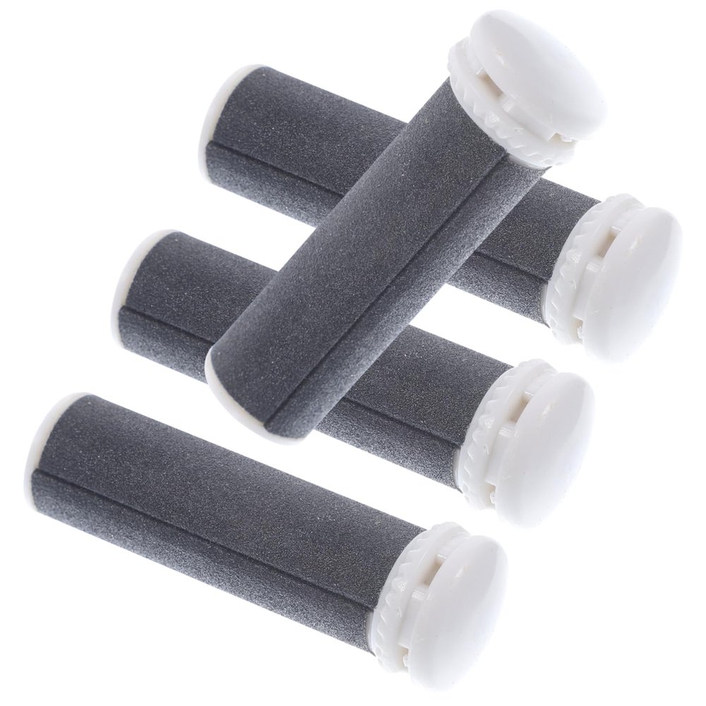 ASAKKURA 4pcs Electronic Foot File Replacement Extra Coarse Pedicure Rollers for Quick Removal Curved Design for Easy Cleaning Under Running Water