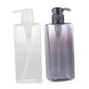 SOESFOUFU 600ml Shampoo Bottles Refillable Set of 2 Plastic Pump Bottles for Shower Gel Toiletries Container Portable Reusable view 1
