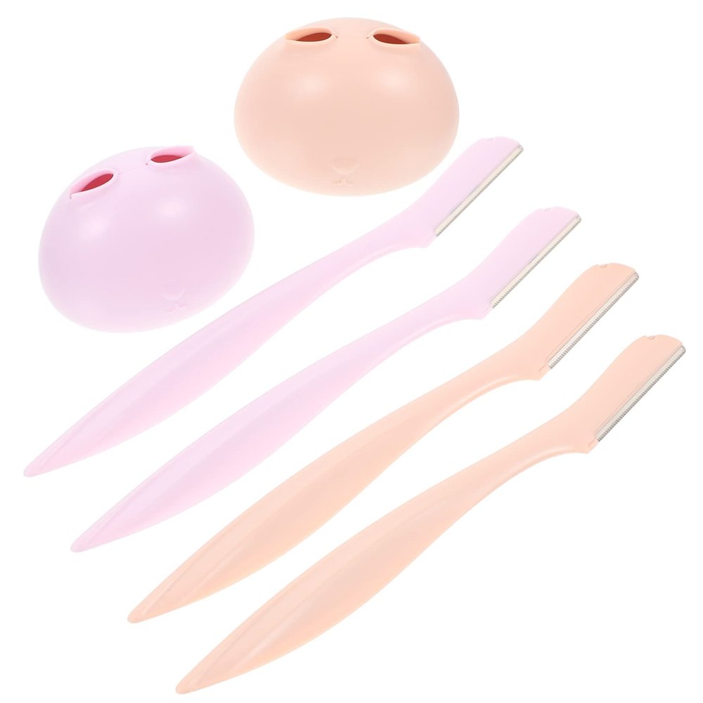 BELLIFFY 4pcs Mini Beauty Tool Eyebrow Razor Facial Hair Trimmer Eyebrow Shaper Safe and Reusable Material Compact