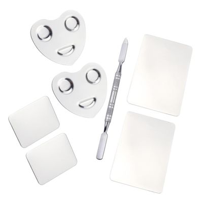 Stainless Steel Nail Art Toning Plate, 7pcs Color Mixing Tray
