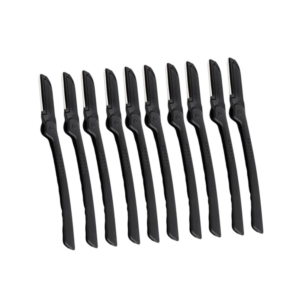 FRCOLOR 10pcs Folding Eyebrow Eyebrow Trimmer Shaper Makeup Tool for Precise Grooming Lightweight Travel-friendly