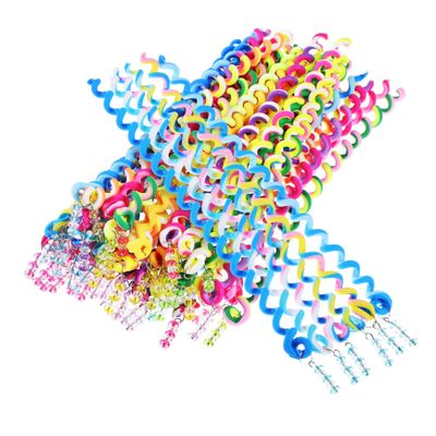 BIUDECO 42pcs Colorful Hair Braiding Tools for Boy Girl Use Spiral Hair Accessories for Girls for Thick Curly Straight Lightweight and Super Elastic for Unique Styles