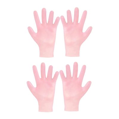 ASAKKURA 2 Pairs Pink Moisturizing Gloves Exfoliating Glove Hand Care Treatment Whitening