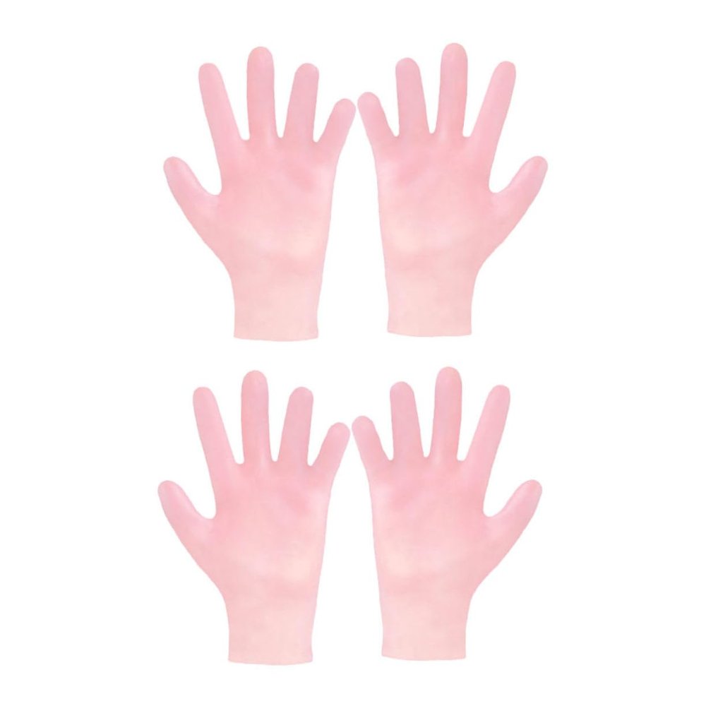 ASAKKURA 2 Pairs Pink Moisturizing Gloves Exfoliating Glove Hand Care Treatment Whitening
