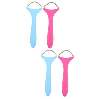 Outanaya 4pcs Facial Hair Removal Epilator Manual Spring Hair Removal Tool for Face Eyebrows and Chin Durable Safe Easy to Use Colors