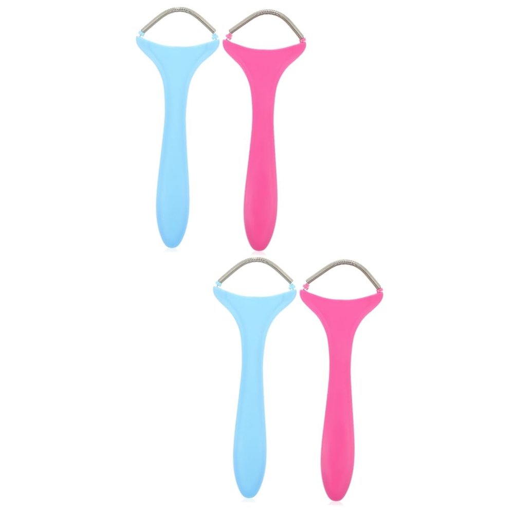 Outanaya 4pcs Facial Hair Removal Epilator Manual Spring Hair Removal Tool for Face Eyebrows and Chin Durable Safe Easy to Use Colors