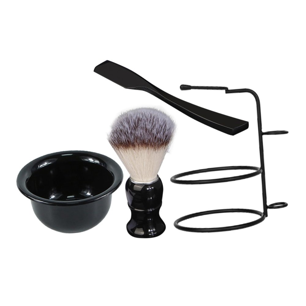 HONMEET 1set Manual Shaving Kit for Men Professional Shaving Brush Stainless Foaming Bowl Razor Set for Smooth Shave Grooming for Special Occasions