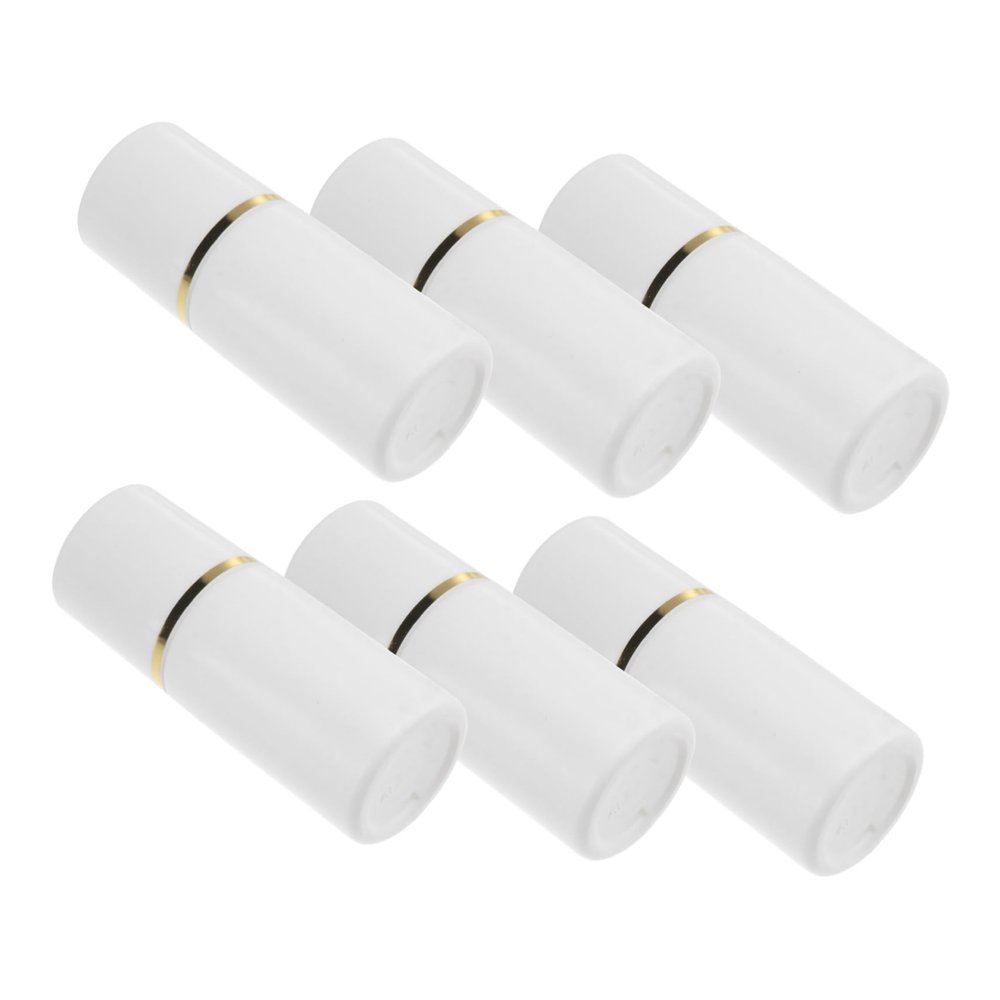 MUSISALY 6pcs Sponge Head Daub Bottles for Liquid Storage White Applicator for Cosmetics Medicine Travel Use Leak and Design