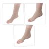 COOLHIYA 1pair Heel Sleeve Socks for Cracked Heels Double-sided Sebs Breathable Protector Open Toe Design Comfortable Ankle Support for Men Women Khaki view 4