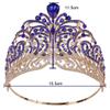 Wvapzxx Colorful Miss Universe Crown Full Circle Large Crown Adjustable Bridal Zircon Big Crowns view 3