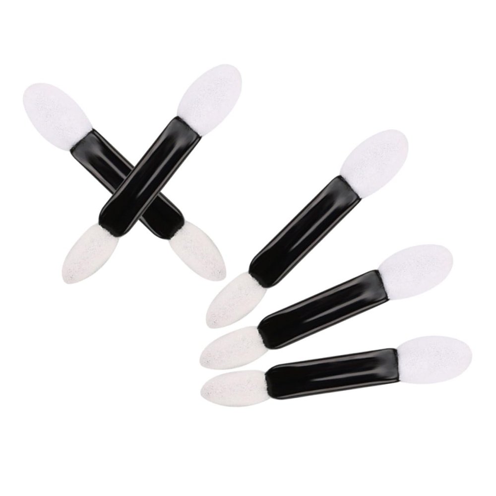 ASAKKURA 50pcs Double-ended Sponge Eyeshadow Applicators Precision Makeup Brush for Travel Parties Weddings and Daily Use for Creating Natural to Dramatic Eye Looks