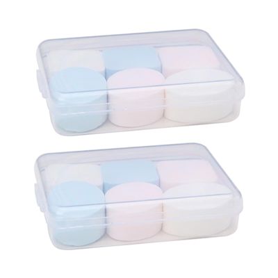 FRCOLOR 12pcs Makeup Blending Powder Puff Set for Foundation Dual-use Sponges Soft Gentle Skin for Professional Daily Use Boxed Packaging