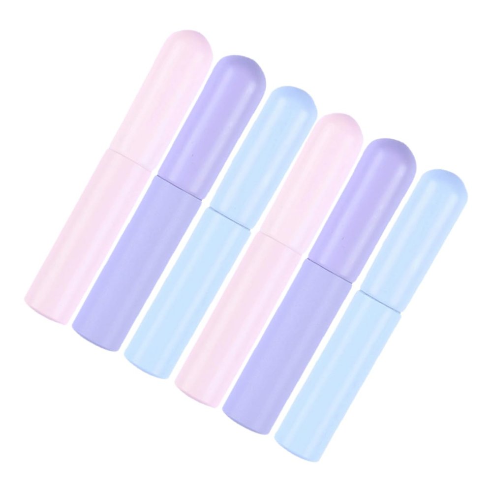 BIUDECO 6pcs Silicone Lip Applicators Makeup Brush Lipstick Brush Lid for Easy Sharing