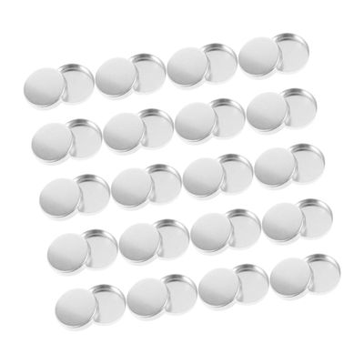 BIUDECO 30pcs Round Eyeshadow Pans Diy Makeup Palette Aluminum Eyeshadow Containers