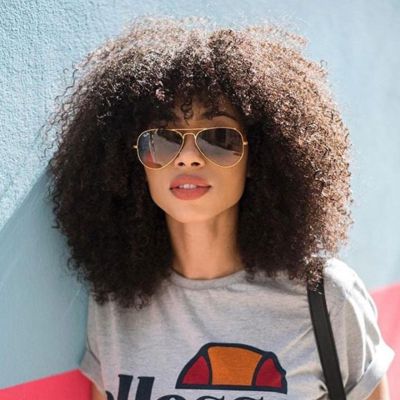 Afro Kinky Curly Bundles Human Hair 18 Inch 4B 4C Afro Kinky Curly Human Hair Bundles Unprocessed Virgin Hair Weave Weft Hair Extensions for Black Women Natural Color